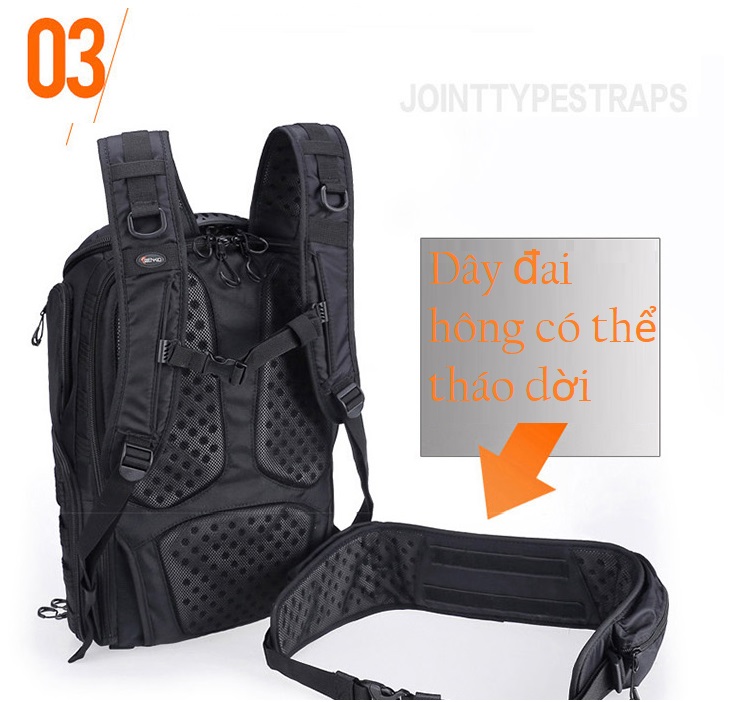 [HCM]Balo máy ảnh chuyên dụng Benkid 350aw.(Tiêu chuẩn Lowepro protatic 350aw)