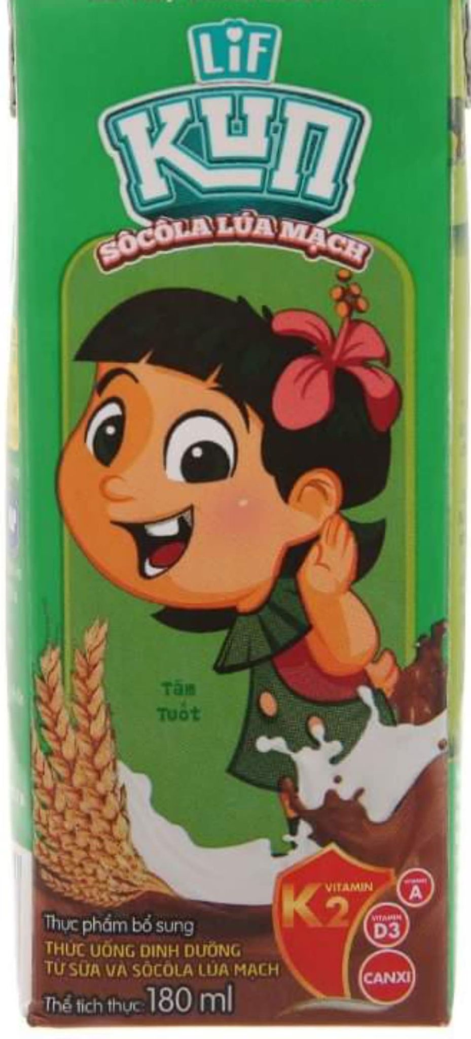 [HCM]THÙNG 48H SỮA KUN SOCOLA LÚA MẠCH 180ML