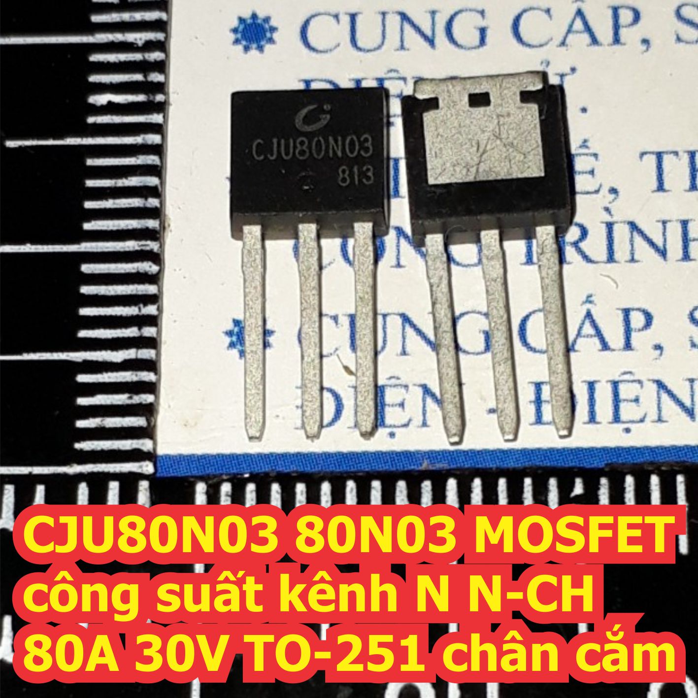 5 con CJU80N03 80N03 MOSFET công suất kênh N N-CH 80A 30V TO-251 chân cắm kde7037