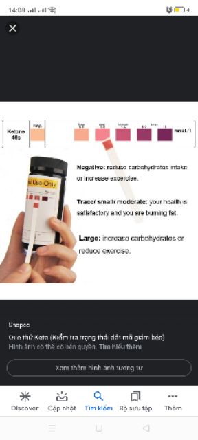 bộ thử Keto, Das 1 thông số (có kèm gói chống ẩm) 10 cái