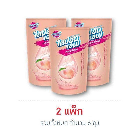 COMBO 3 BỊCH NƯỚC RỬA CHÉN LIPON 500ML TRÁI ĐÀO THÁI LAN