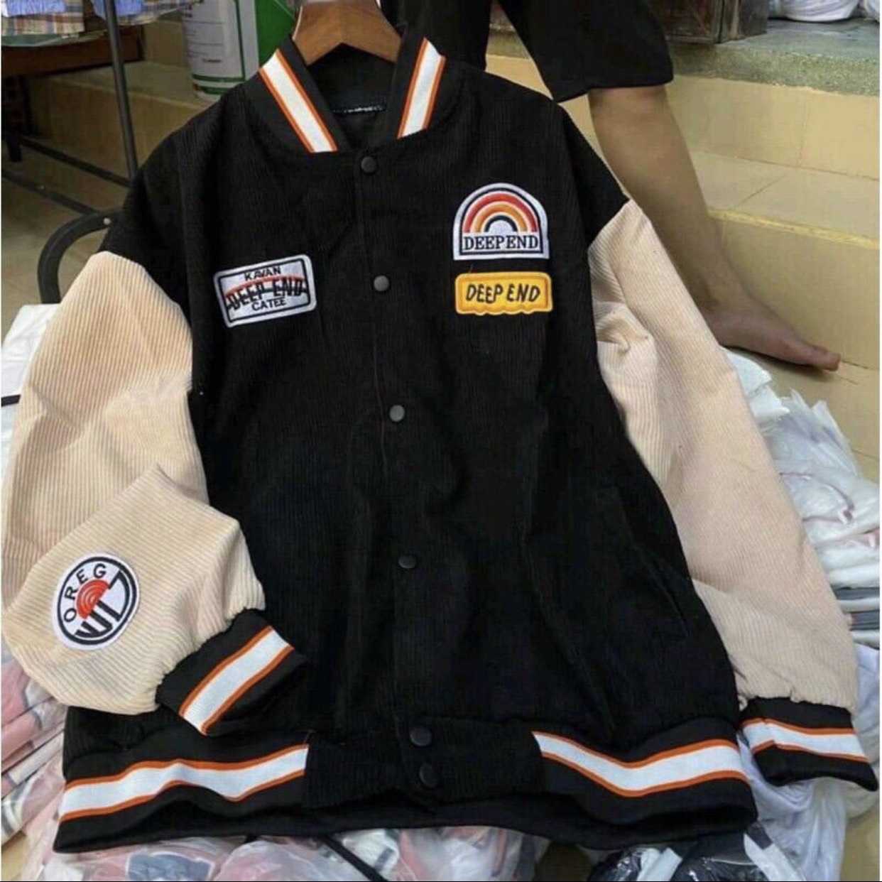 ÁO KHOÁC NHUNG GÂN BOMBER CAO CẤP