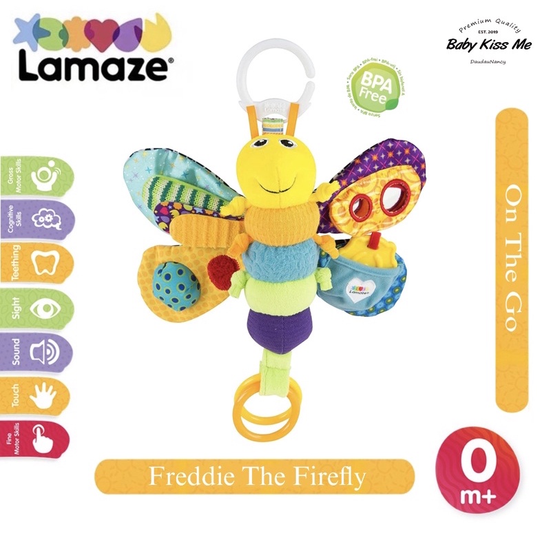 Đom đóm lamaze treo nôi , cũi kích thích đa giác quan cho bé - lamaze freddie the firefly