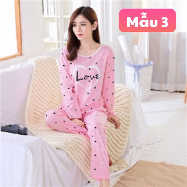 Bộ ngủ thu đông nữ siêu cute