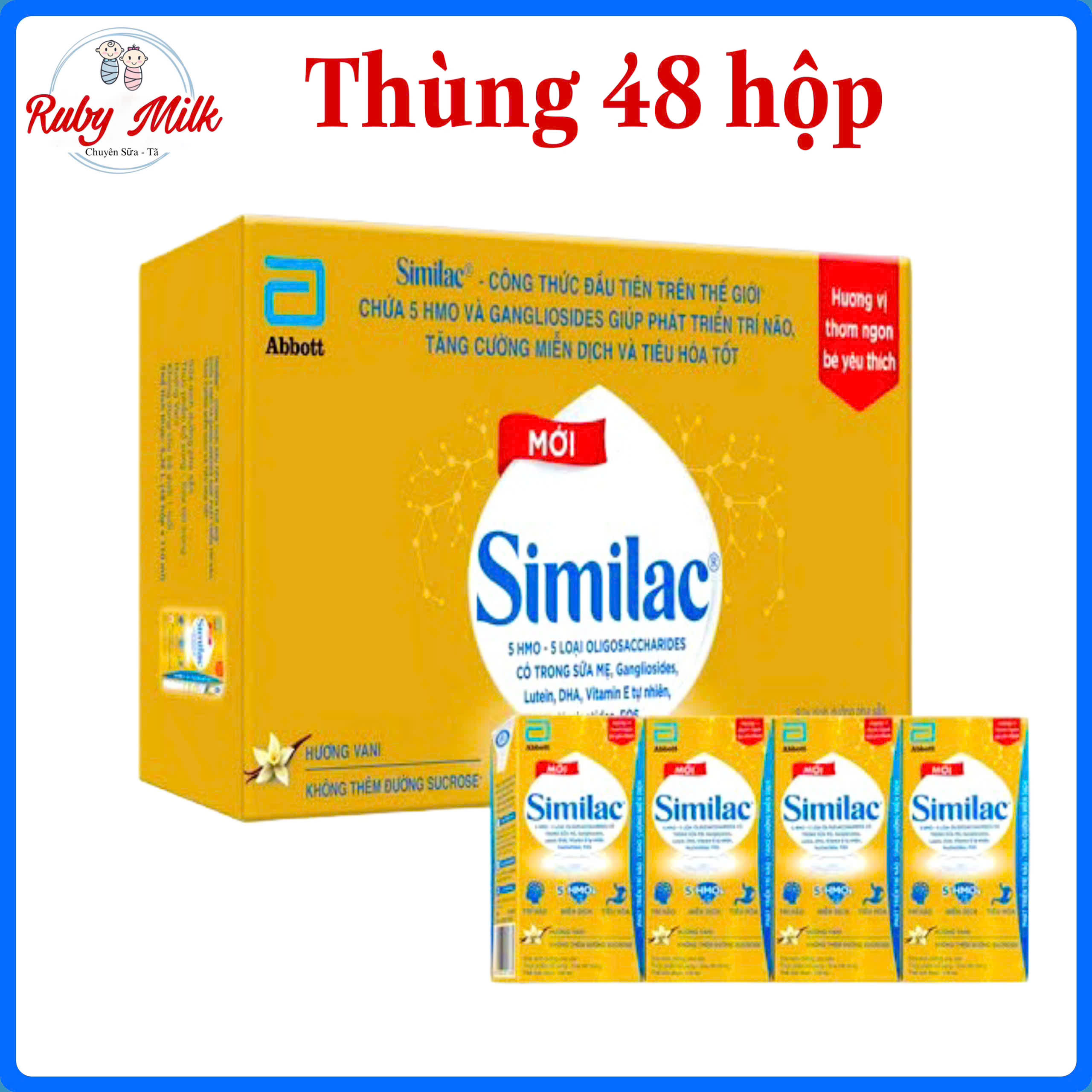 Thùng 48 hộp Sữa bột pha sẵn Similac IQ 110m/180ml