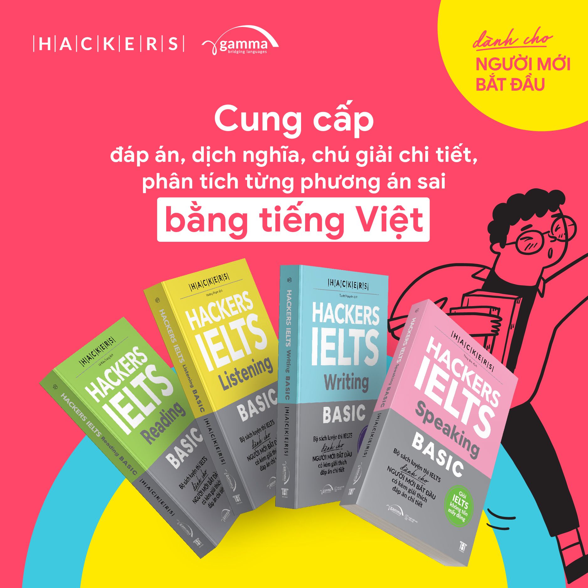 Sách - Combo Hackers Ielts Basic (Bộ 4 Cuốn)