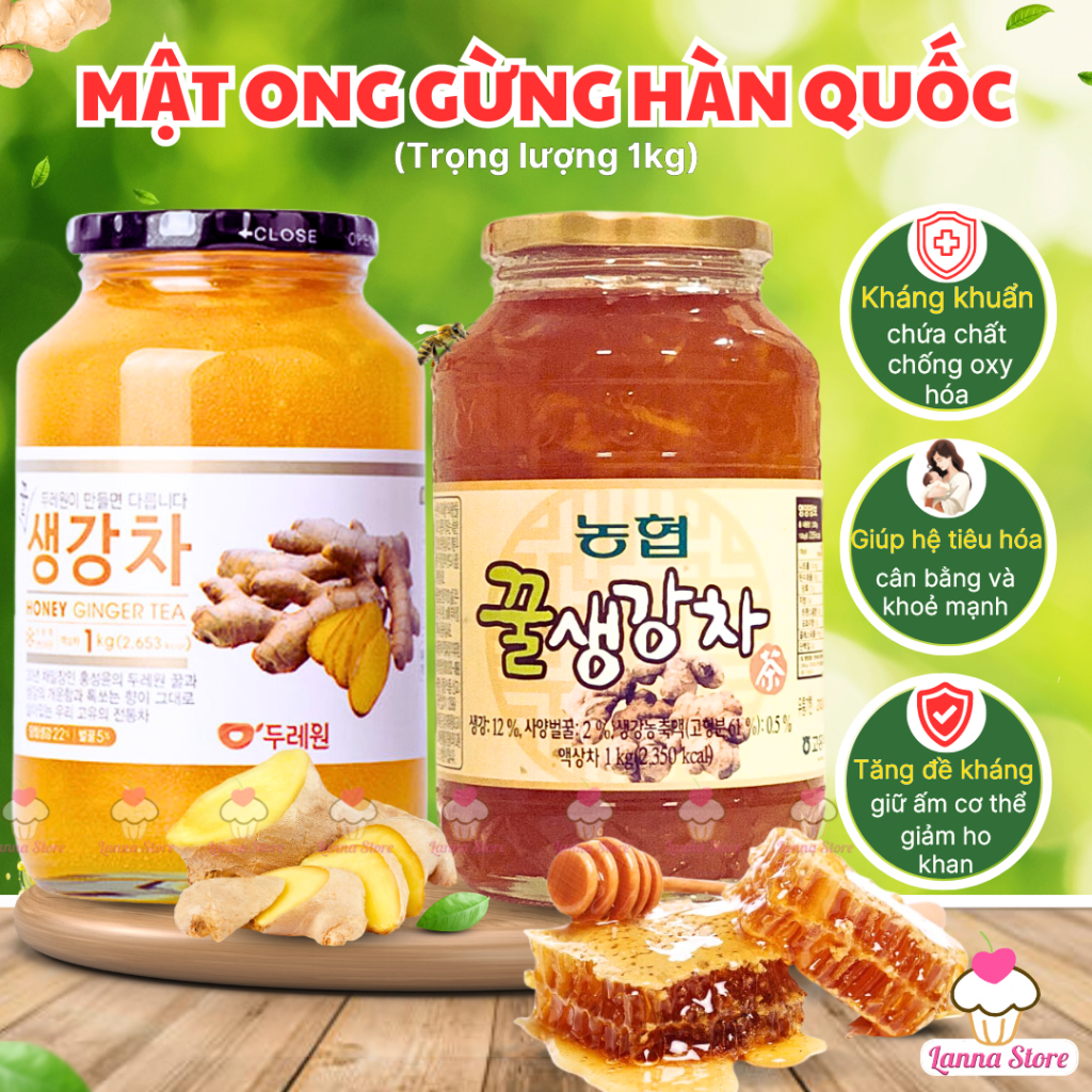 [CHUẨN CHẤT LƯỢNG] MẬT ONG GỪNG DOORAEWON NẮP ĐEN - Hàn Quốc