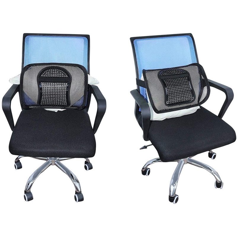 Mesh Back Support for Office Chair, Lumbar/Chair Back Support with Elastic Strap Back Rest for Car Seat/Back Pain Relief