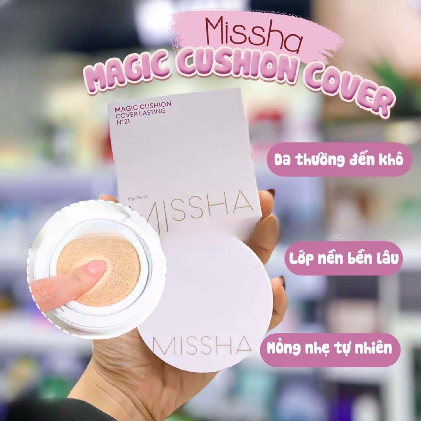 Phấn Nước Missha Magic Cushion Cover Lasting SPF50+/PA+++