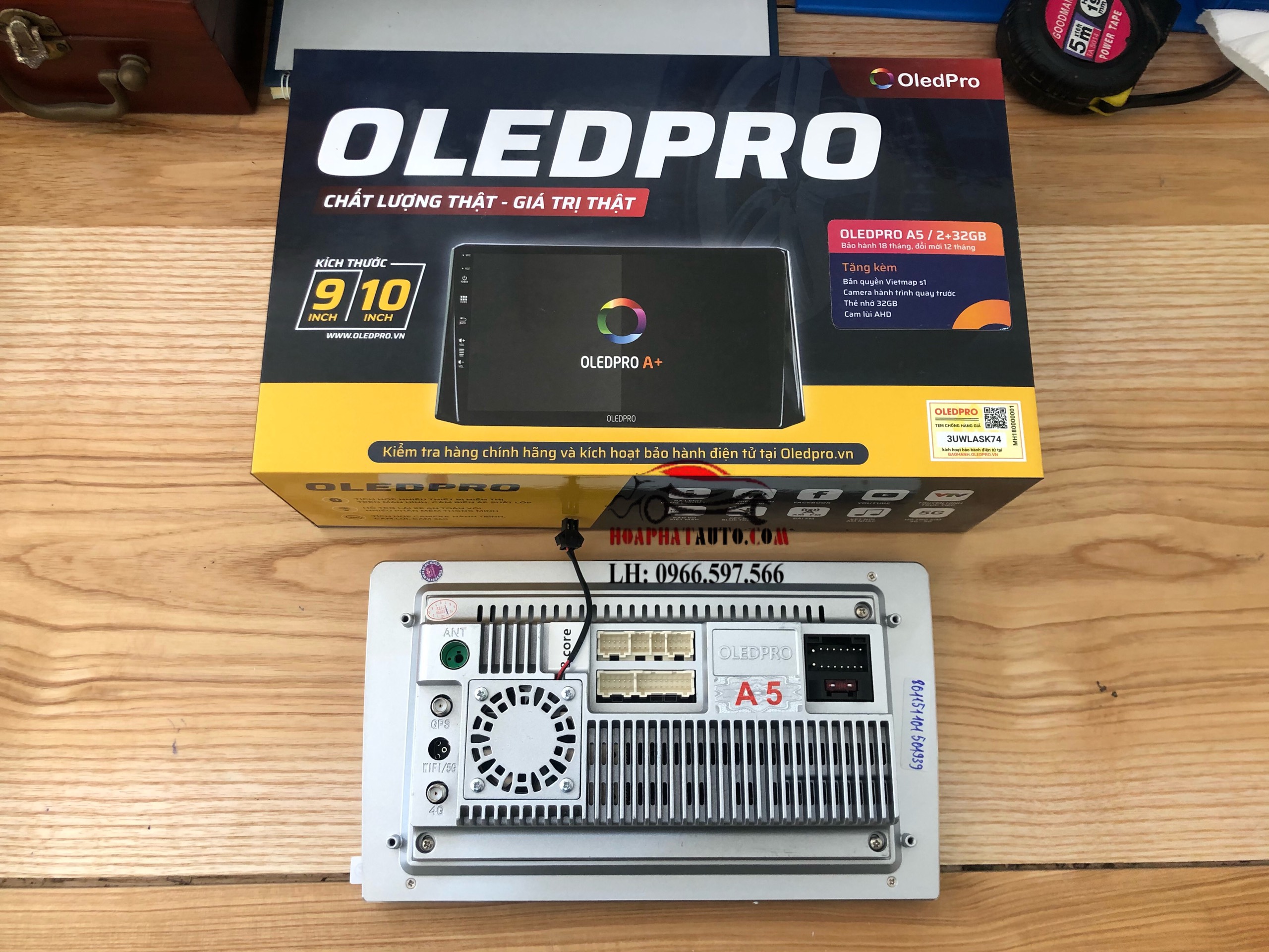 Combo Màn Android OLEDPRO A5 (Tặng Camera Trước - Lùi + Thẻ nhớ 32G)