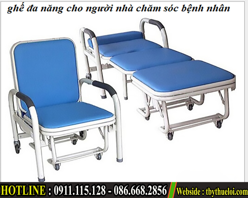 Ghế đa năng nằm và ngồi - Ghế cho người bệnh nhân - Ghế chăm sóc bệnh nhân nhập khẩu