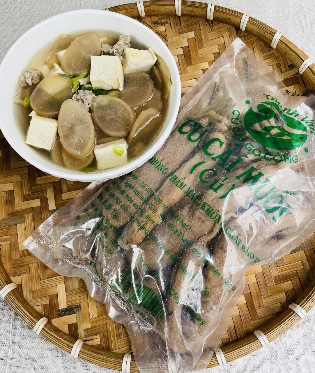 Củ cải muối nguyên củ gò công - 500g