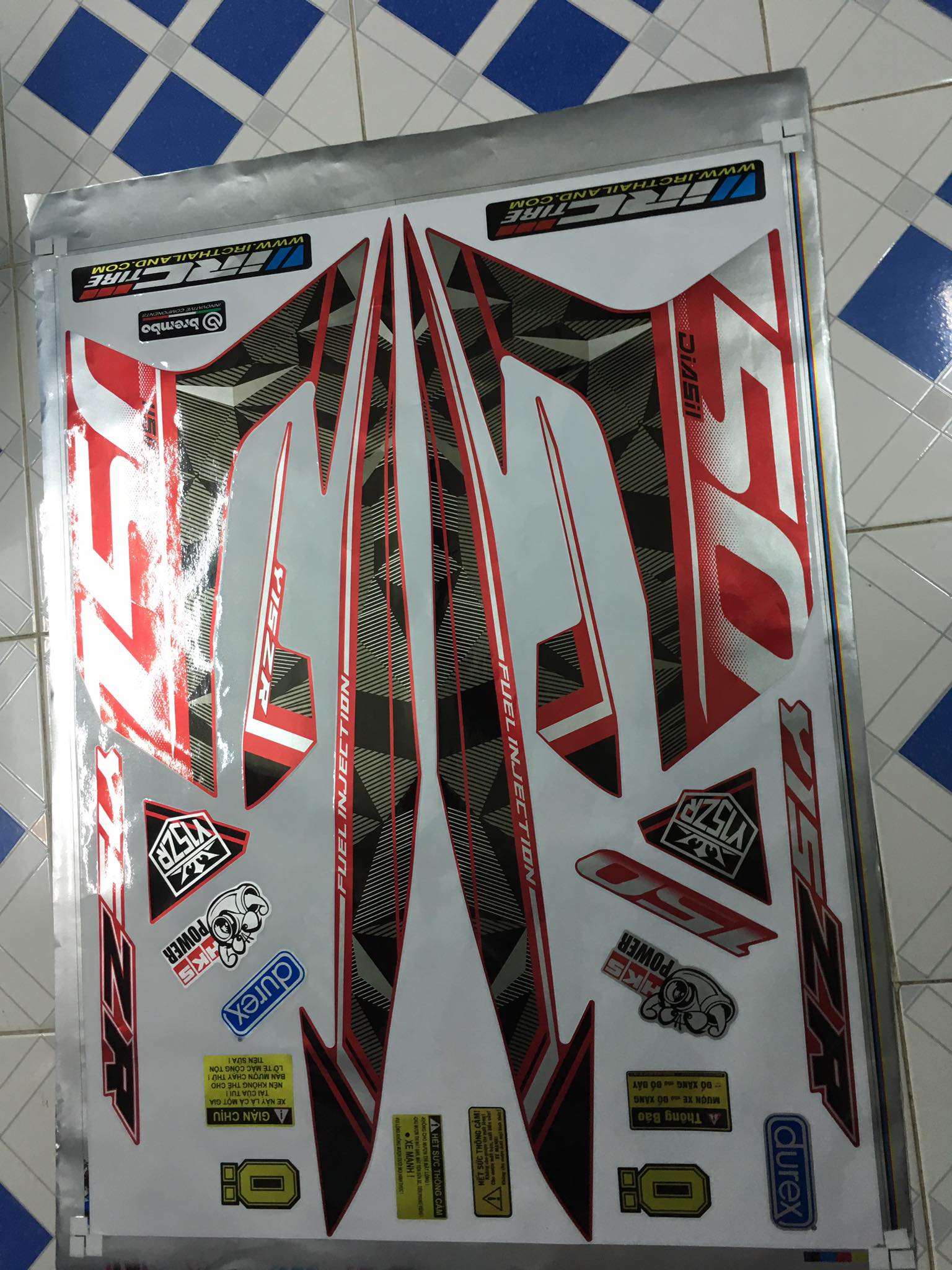 [HCM]TEM RỜI CANDY EXCITER 150 Y15ZR MALAY DÁN XE ĐỎ