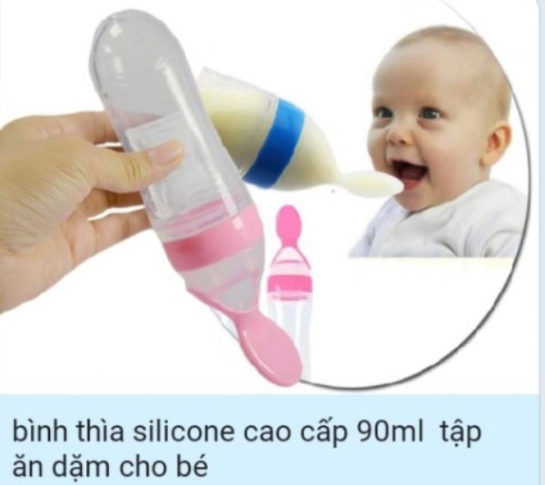 [HCM] Bình thìa ăn dặm silicon cho bé