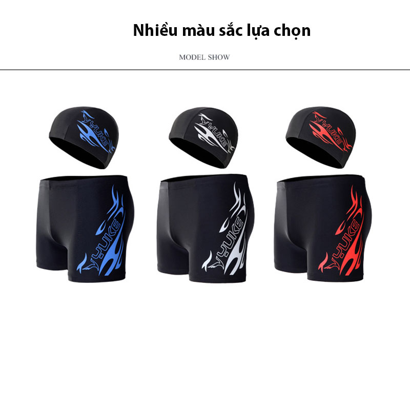 Quần bơi Nam đùi (tặng kèm Mũ bơi)