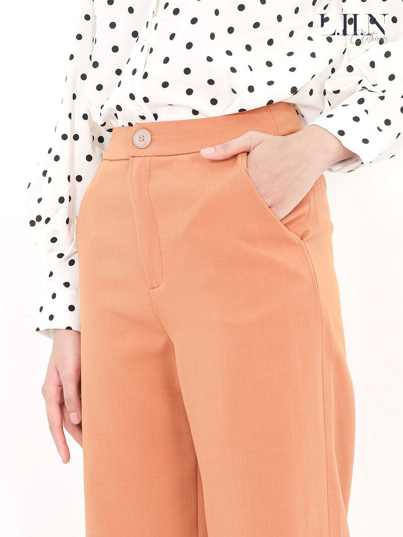 Quần baggy form chuẩn màu Cam bo gấu LIIN Clothing Q3288