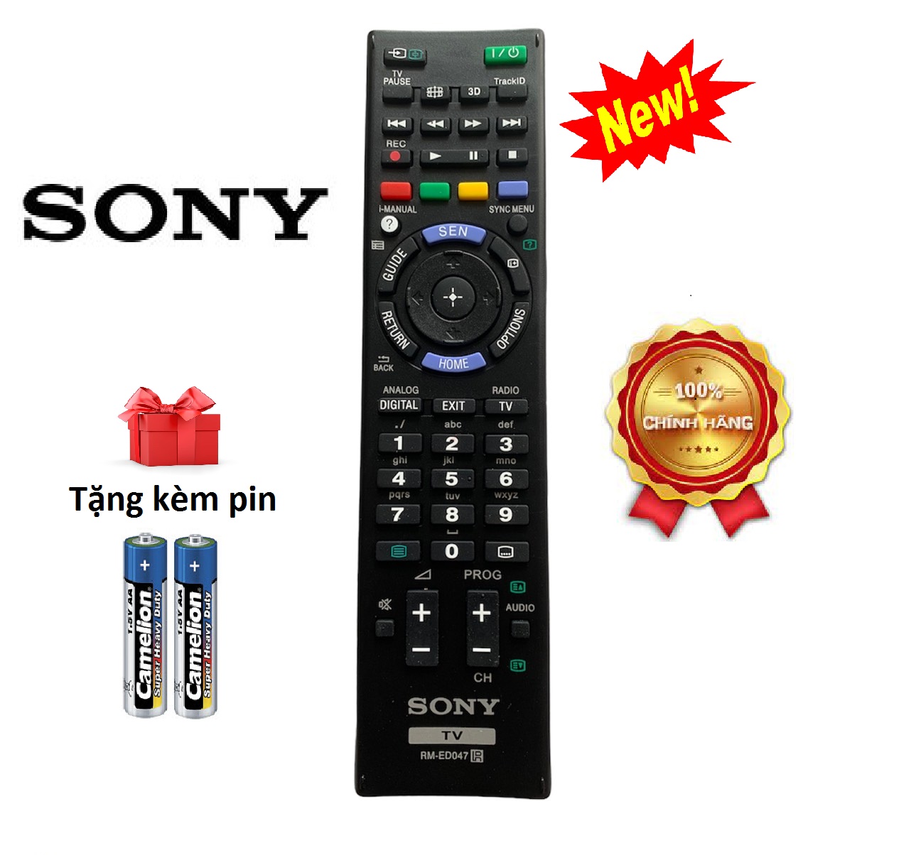 Điều khiển tivi sony rm-ed047 lcd/led smart tv oled - chính hãng