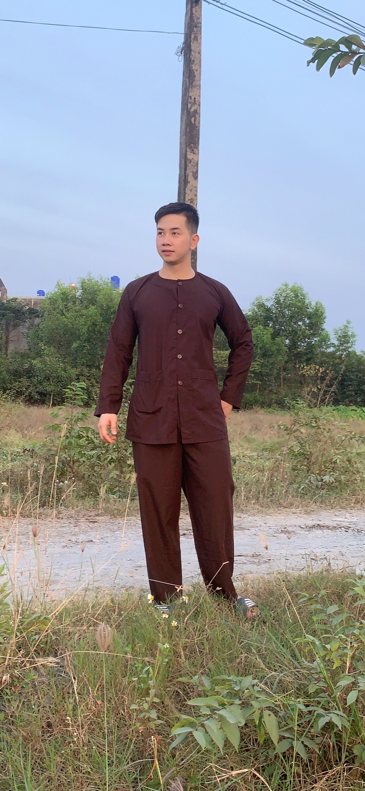 ĐỒ LAM ĐI CHÙA # ĐỒ BÀ BA DÀNH CHO NAM vải kate mềm