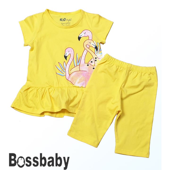 Bộ đồ bé gái inh thiên nga quầ lửng cho bé từ 6-26kg