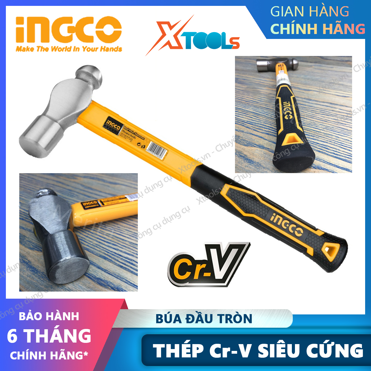 Hammer nailing round head ingco multi-volume steel CR-V hard make anti-rust rolled hammer Plastic Raw block anti-breakage [Xtool] [xsafe]