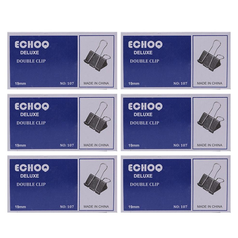 Bộ 6 hộp kẹp bướm echo - đen
