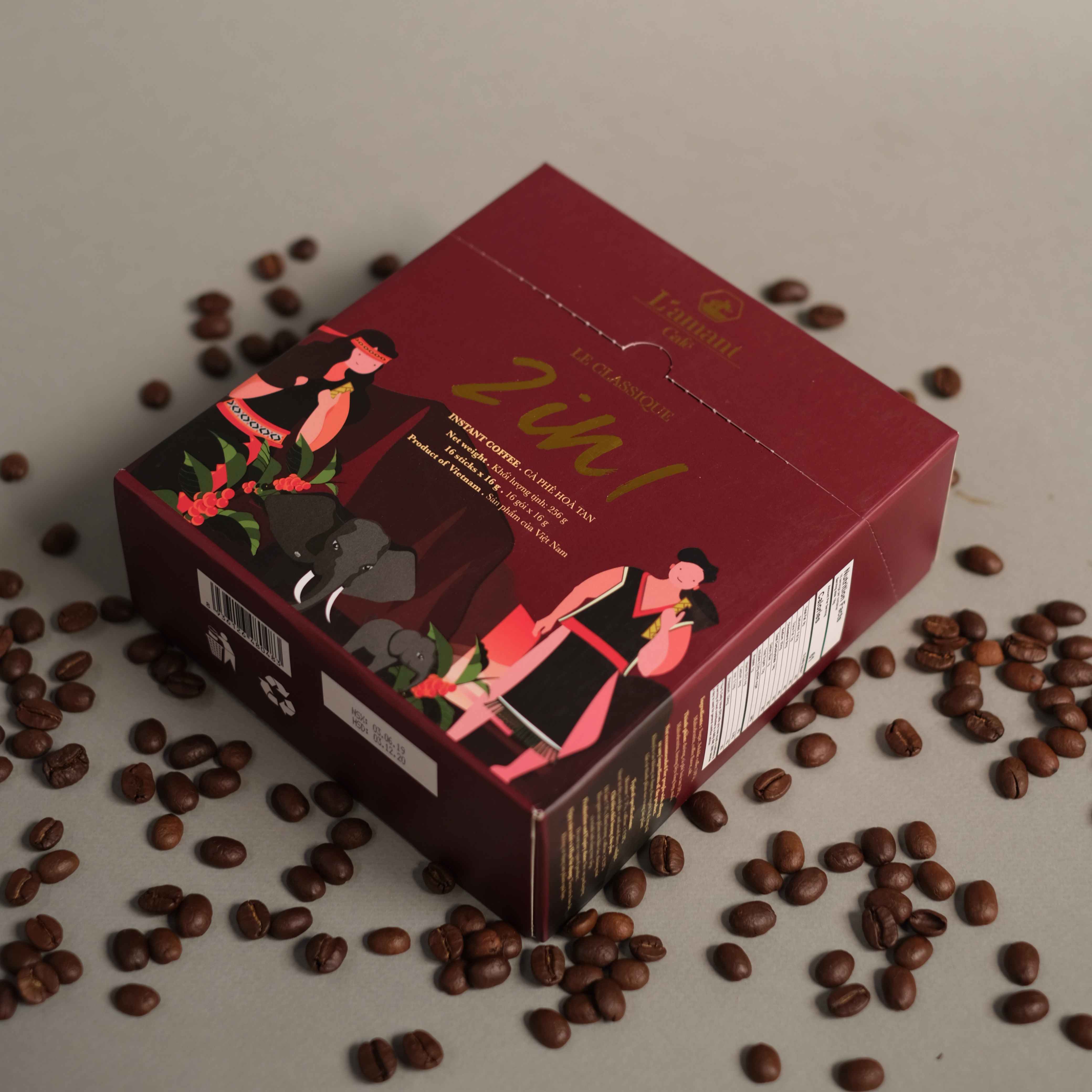 [MỪNG ĐẠI LỄ TẶNG QUÀ MÊ] Cà phê hòa tan đen đá Vietnamese Iced Black Coffee (Hộp 16 gói x 16gr)