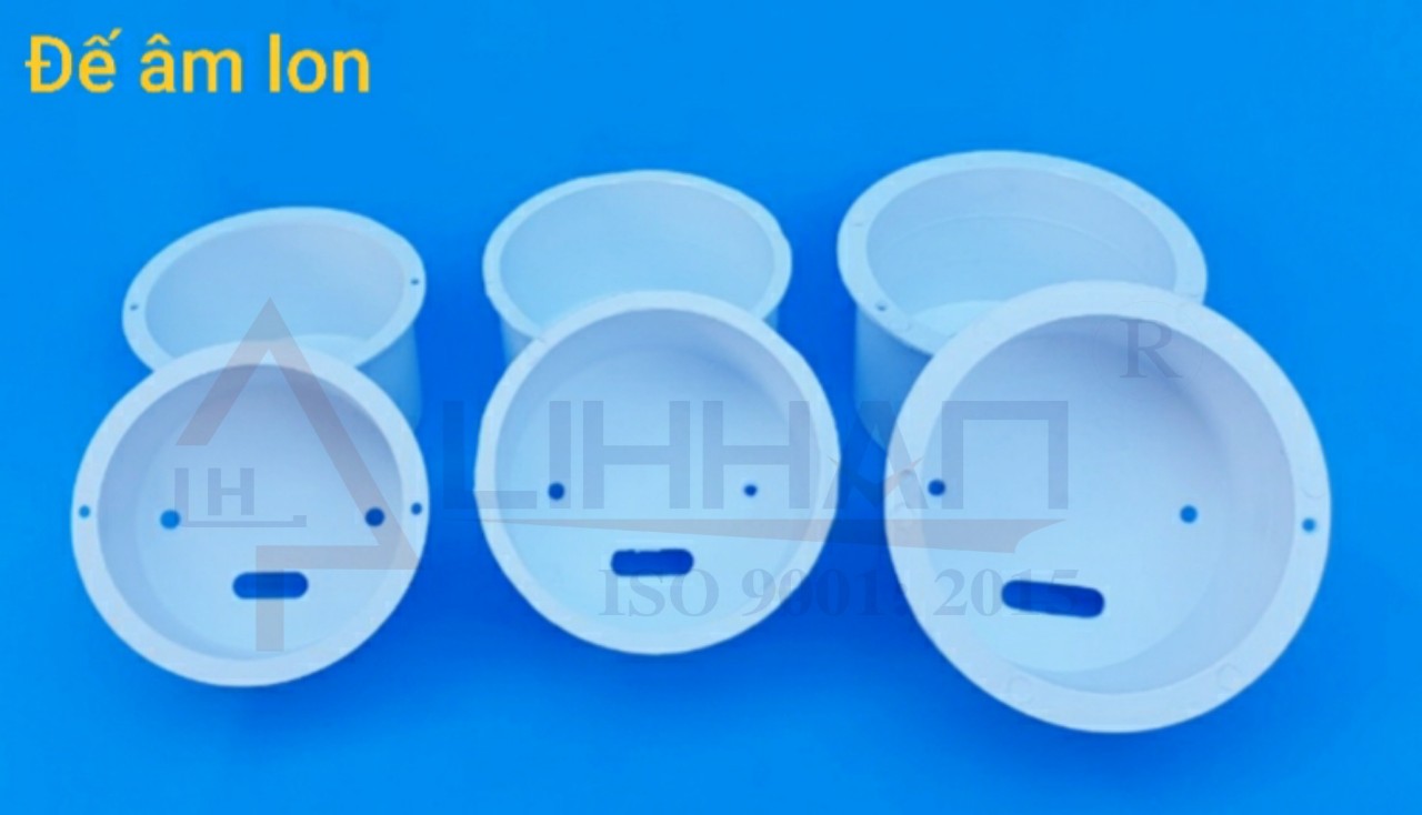 Đế âm tường lon phi 90 - đèn mắt ếch phi 90 - 10 cái