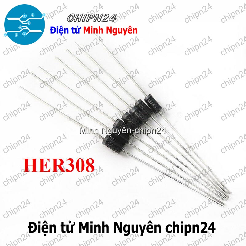 [10 con] Diode HER308 DIP 3A 1000V - HH006031