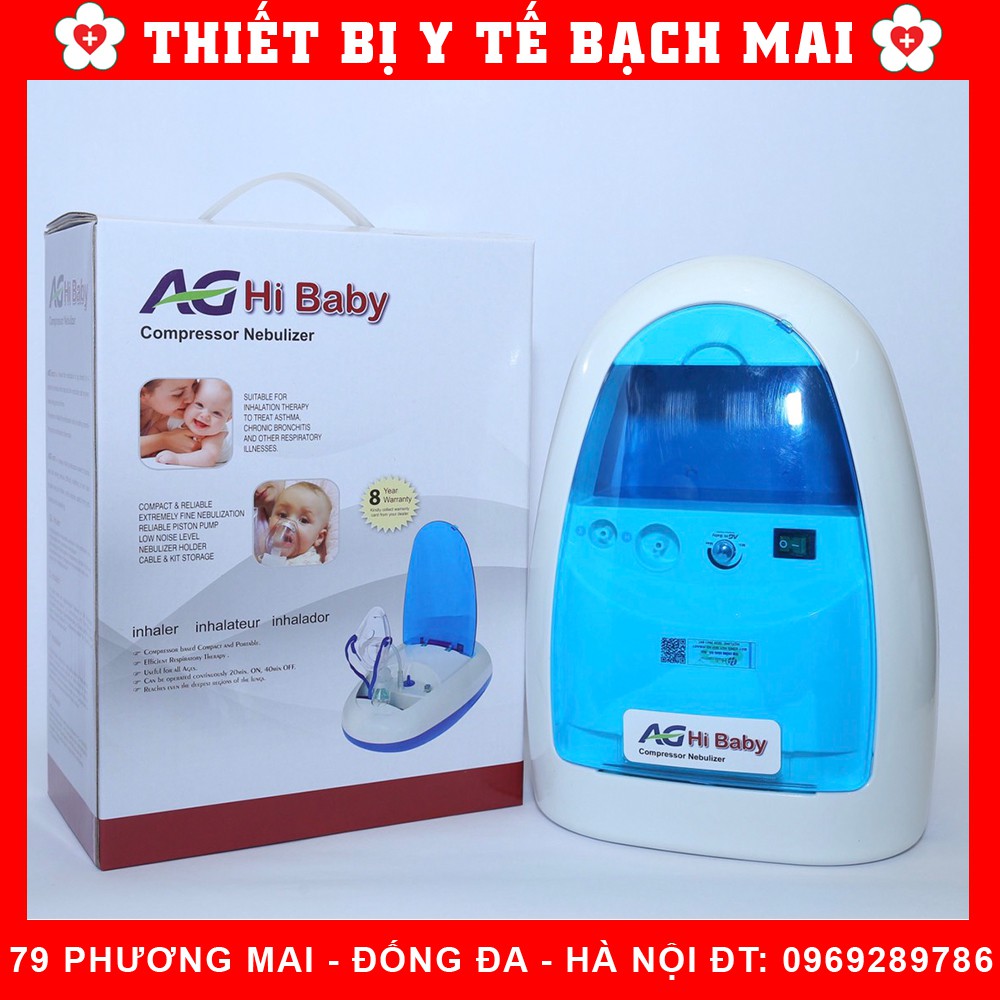 Máy Xông Hút Mũi 2 Trong 1 AG Hi Baby [Bảo Hành 08 Năm]