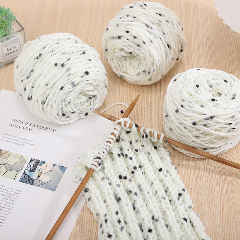 Len PomPom dệt kim cầu vồng 50g
