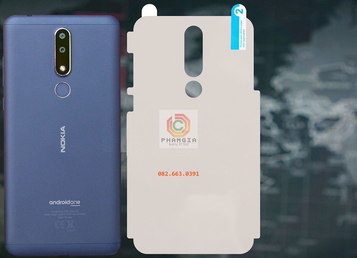 Dán PPF bóng, nhám cho Nokia 3.1 plus màn hình, mặt lưng, full lưng viền siêu bảo vệ