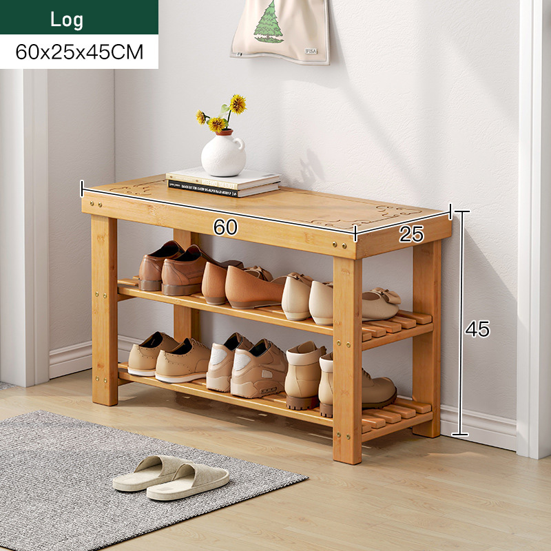 Solid wood shoe changing stool, home entrance Nanzhu shoe cabinet stool, stool integration, can sit in the house, wear shoe stool, enter the door stool shoe rack