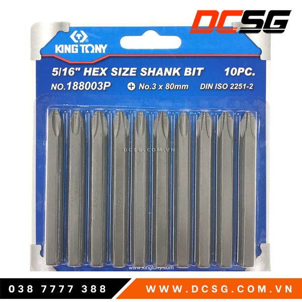 Mũi vít đóng bake PH3x80mm Kingtony 188003P (1 mũi)