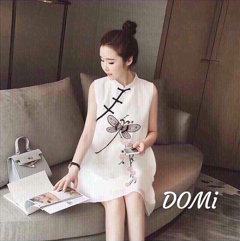 [HCM]ĐẦM BẦU VÁY BẦU SUÔNG CỔ TÀU IN CHUỒN CHUỒN thời trang Hàn Quốc