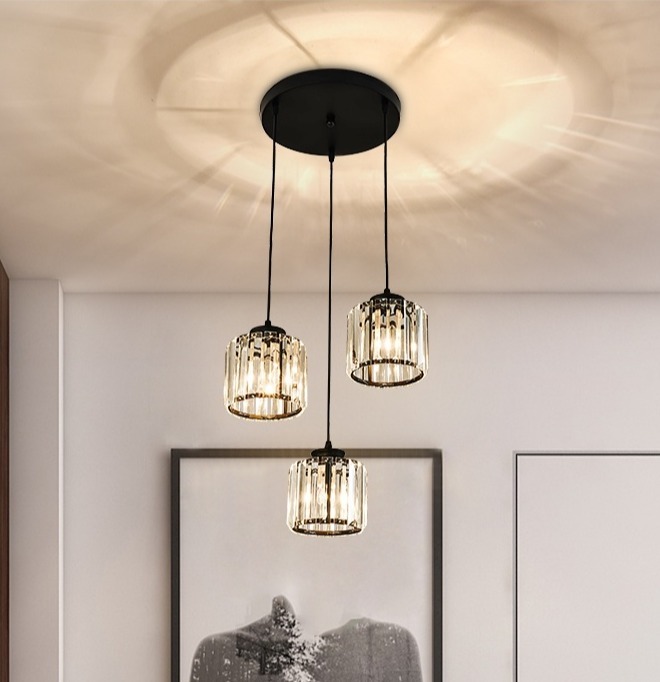 Đèn thả MINA pha lê trang trí hiện đại - kèm bóng LED và đế ốp trần