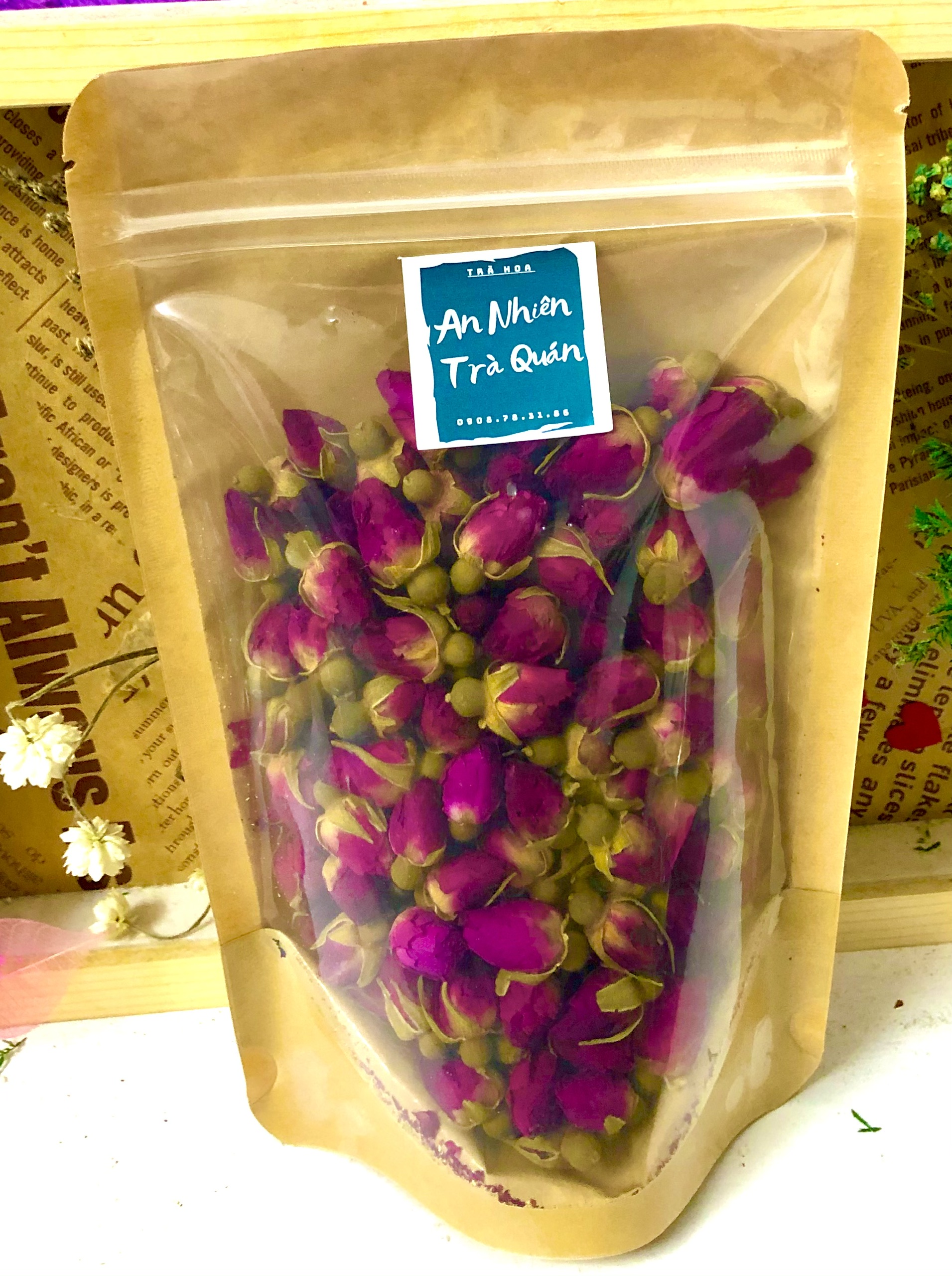 TRÀ HOA HỒNG SẤY KHÔ 200Gr - 500GR ( NỤ HỒNG )