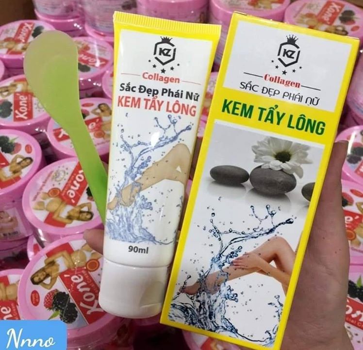 Kem tẩy lông collagen KZ 90ml - Siêu sạch
