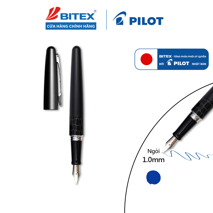 Bút máy ký cao cấp Pilot MR2 FP-MR2-M-CDL, tip 1.0mm hàng chính hãng Nhật Bản, thân kim loại, sang trọng, dành cho doanh nhân