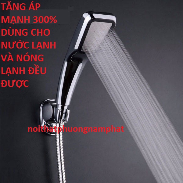 [HCM]Tay Sen Tắm Vòi Hoa Sen Tăng Áp  TS15 và Dây Sen và Cài Sen TAY SEN TĂNG ÁP VUÔNG MẬP