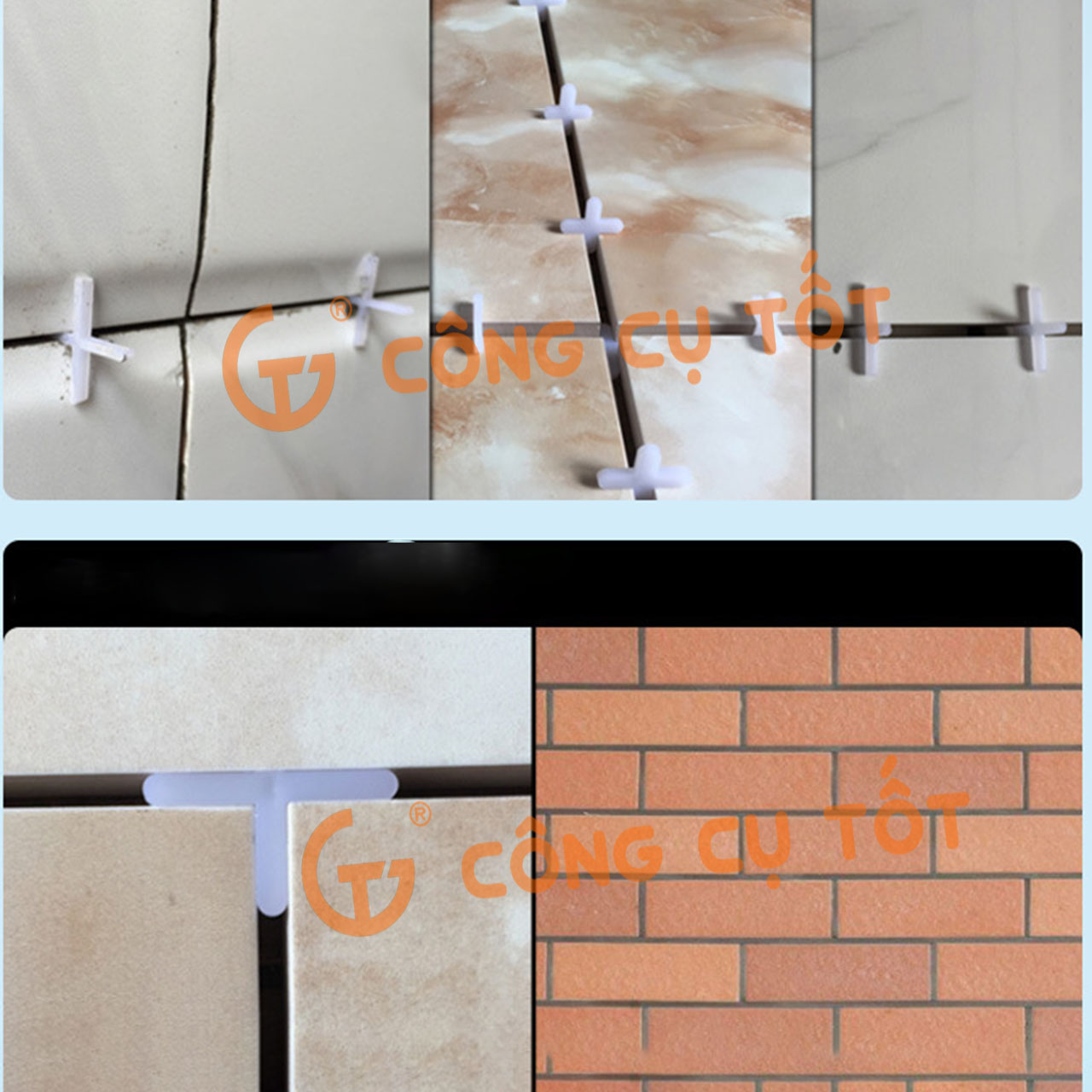 Ke ốp lát gạch dấu cộng túi 100 con