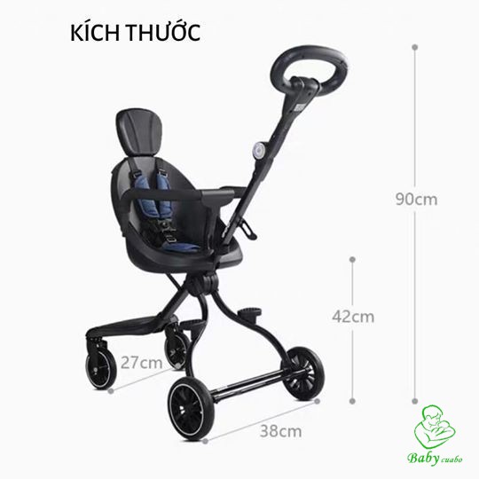 Xe đẩy BBH V3 -B Hàng Cao Cấp Có Mái Che