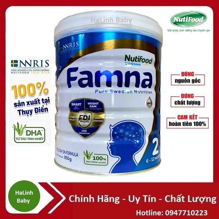 Date 2024 Sữa bột Famna số 1,2,3,4 850g.....: