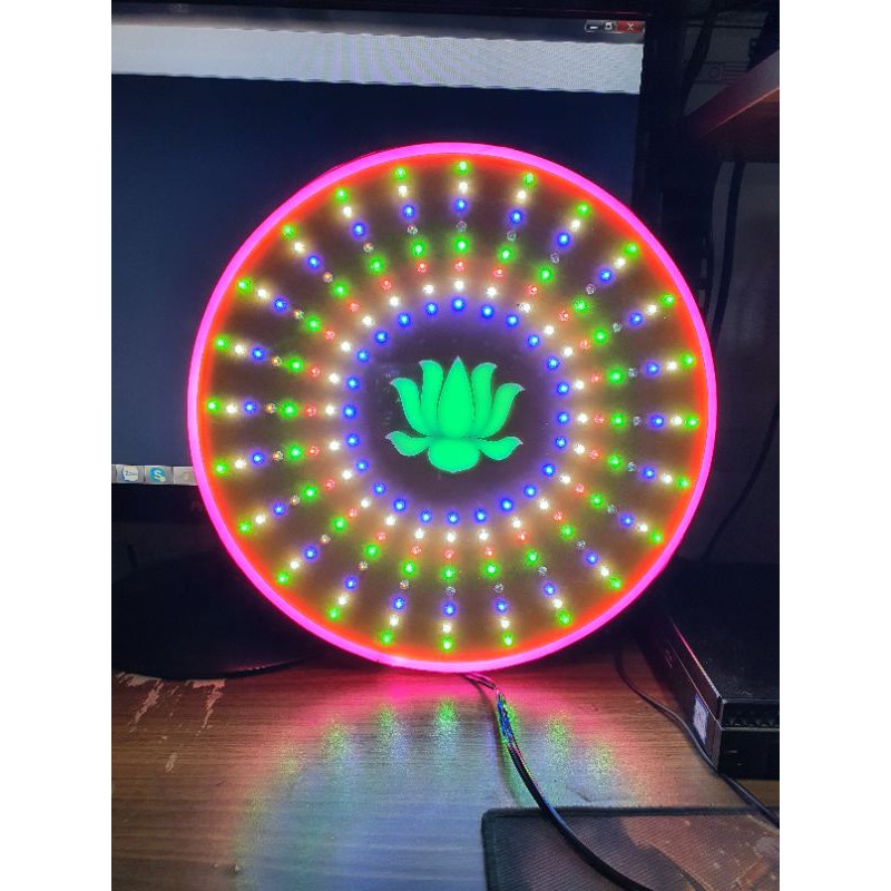 Đèn Thờ Hào Quang MICA Led ( Hình vạn - Hình sen ) Siêu Sáng