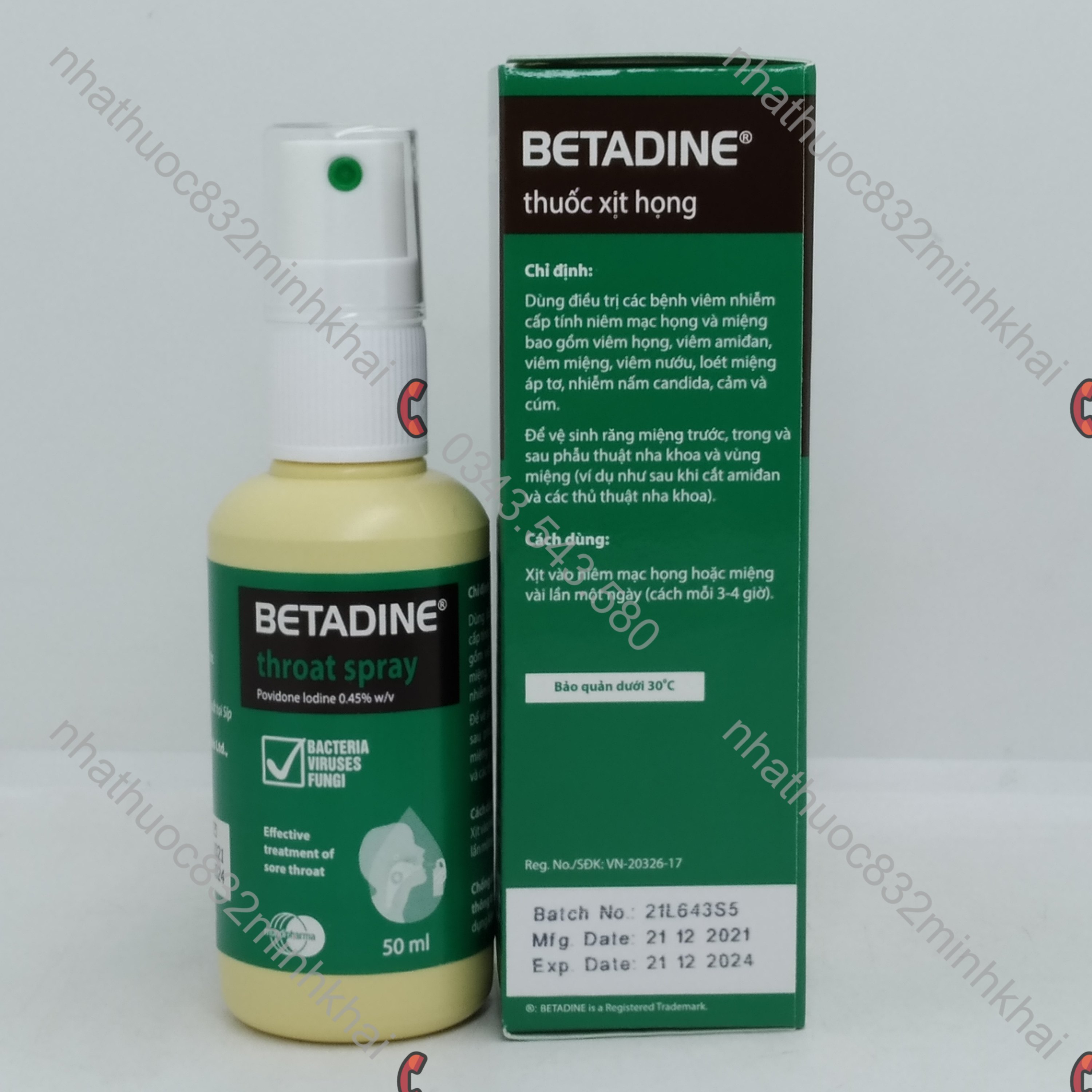Dung dịch BETADINE chai xịt 50ml