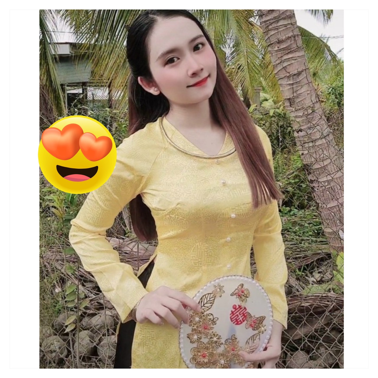 ÁO BÀ BA CÁCH TÂN GẤM ĐỒNG TIỀN