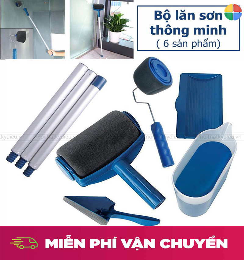 Cây lăn sơn thông minh, cây lăn sơn tường, cây lăn tường, Cây lăn sơn , con lăn sơn thông minh dùng có tốt không - Mua ngay Bộ lăn sơn thông minh công nghệ mới Paint Runner hàng nhập khẩu