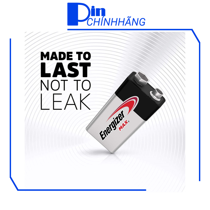 Pin Energizer 9V Alkaline không sạc dùng cho các thiết bị đo, micro không dây, máy cassette