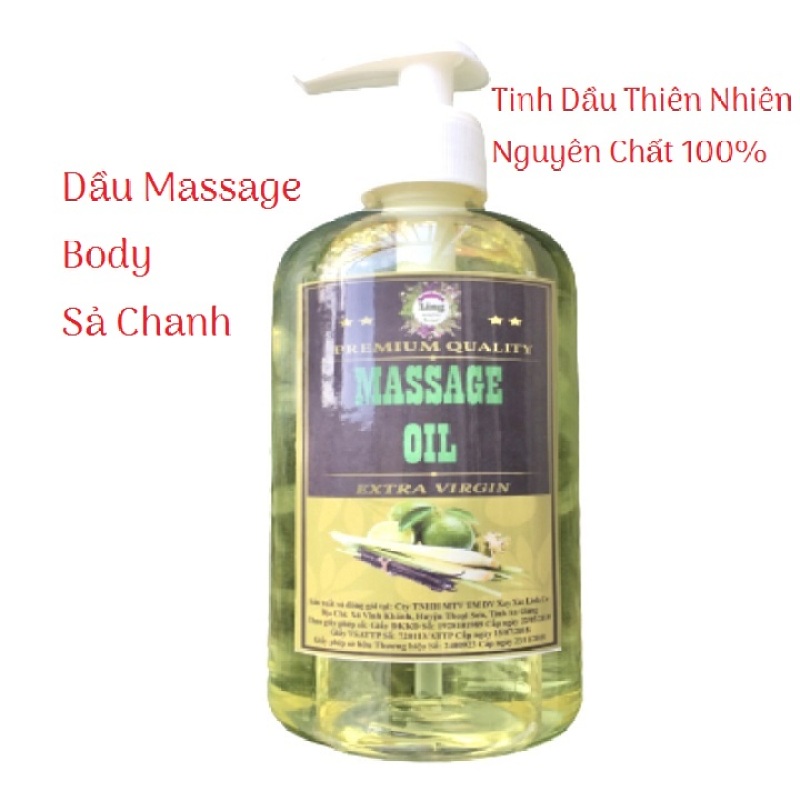 Dầu Massage Body Tinh Dầu Sả Chanh Thiên nhiên 100% 500ml-1000ml - Mềm mịn da cao cấp