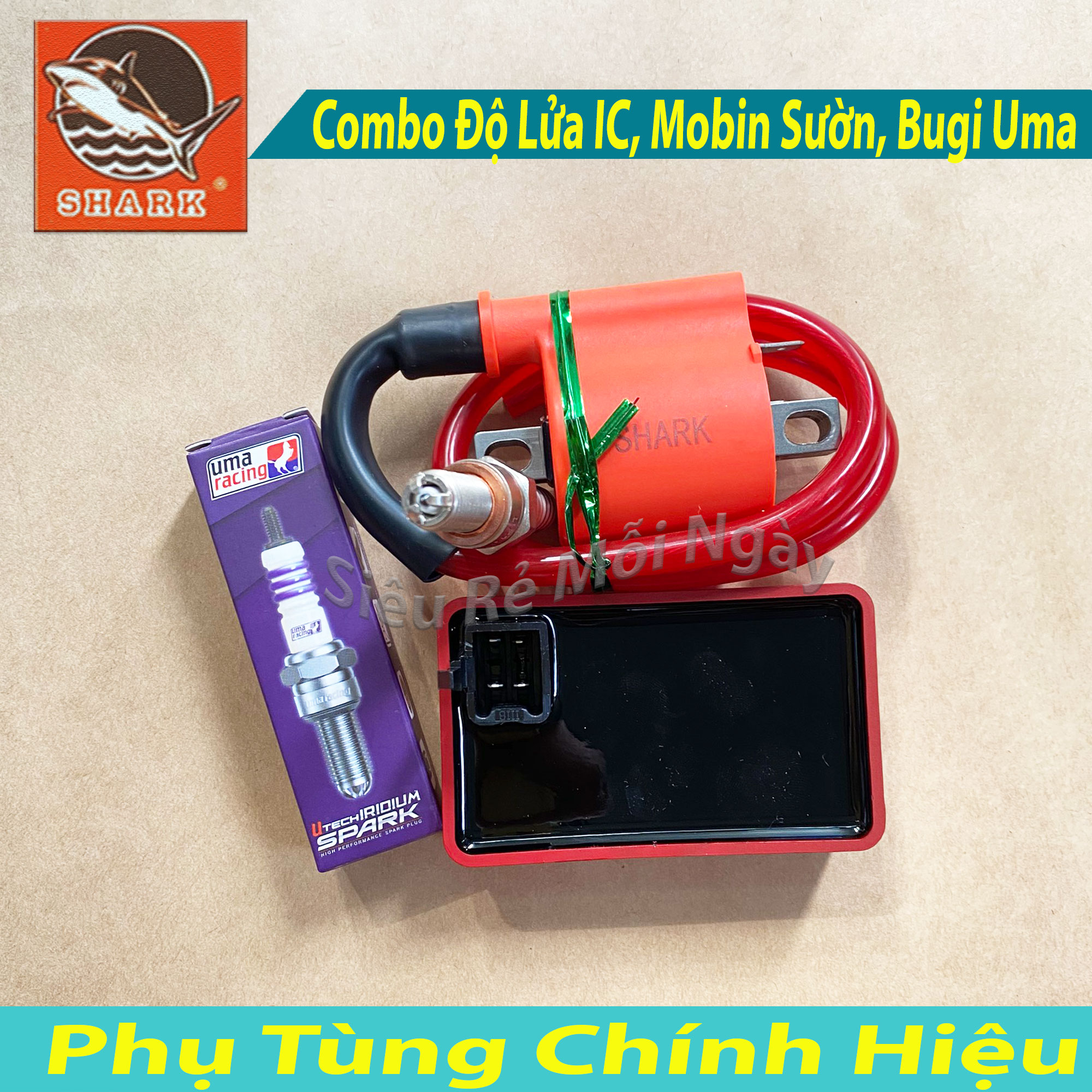 [HCM]Combo Độ dàn lửa IC Mobin Bugi Uma cho Wave Alpha 110 Blade 110 Future 125 SHARK Malaysia