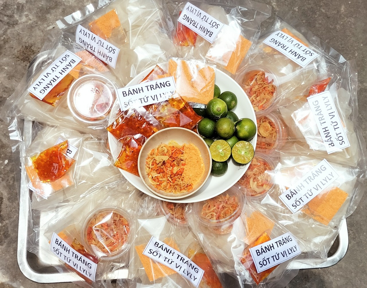 (DẺO CAY) BÁNH TRÁNG CHẤM SỐT TỨ VỊ